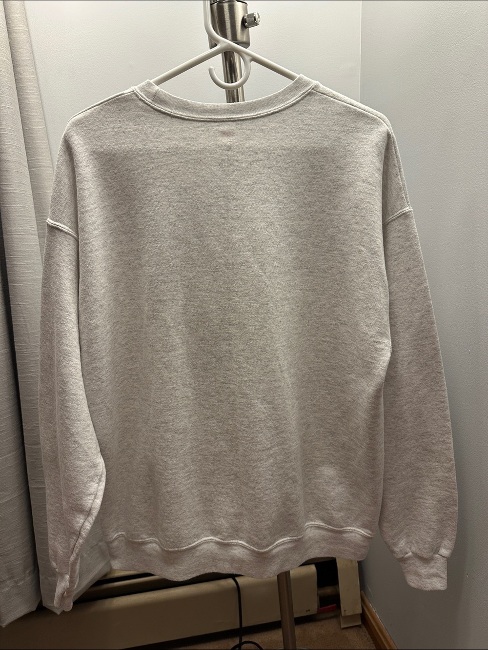 Graphic Golfing Woman Sweatshirt in Light Gray with Red Accent - Picture 2 of 4